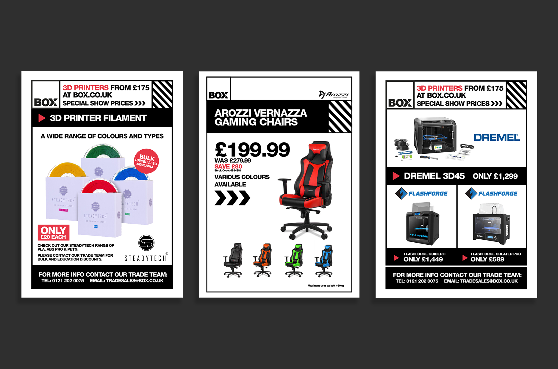 Box.co.uk Promotional Product Flyers